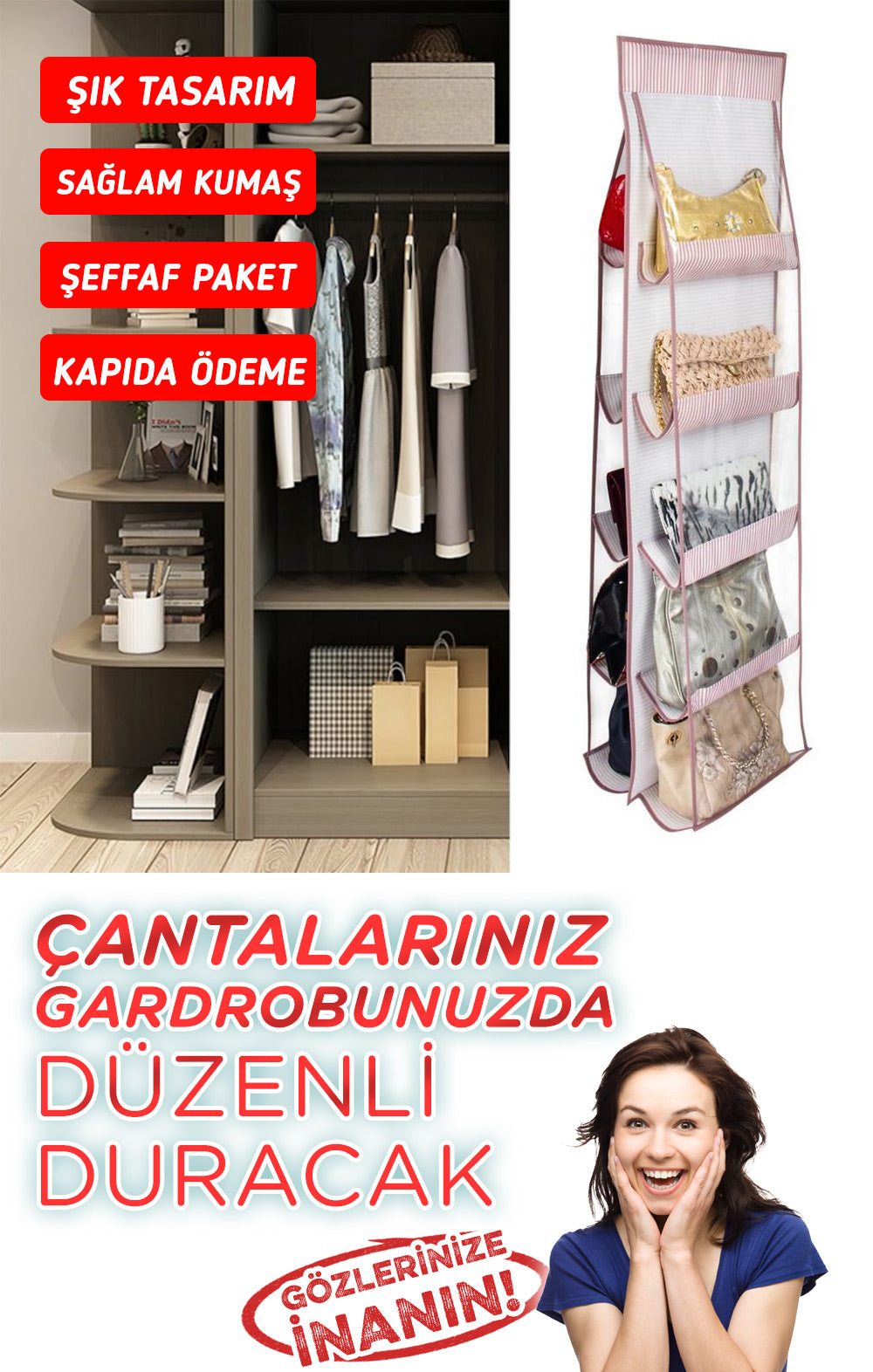 10 Gözlü Çanta Düzenleyici